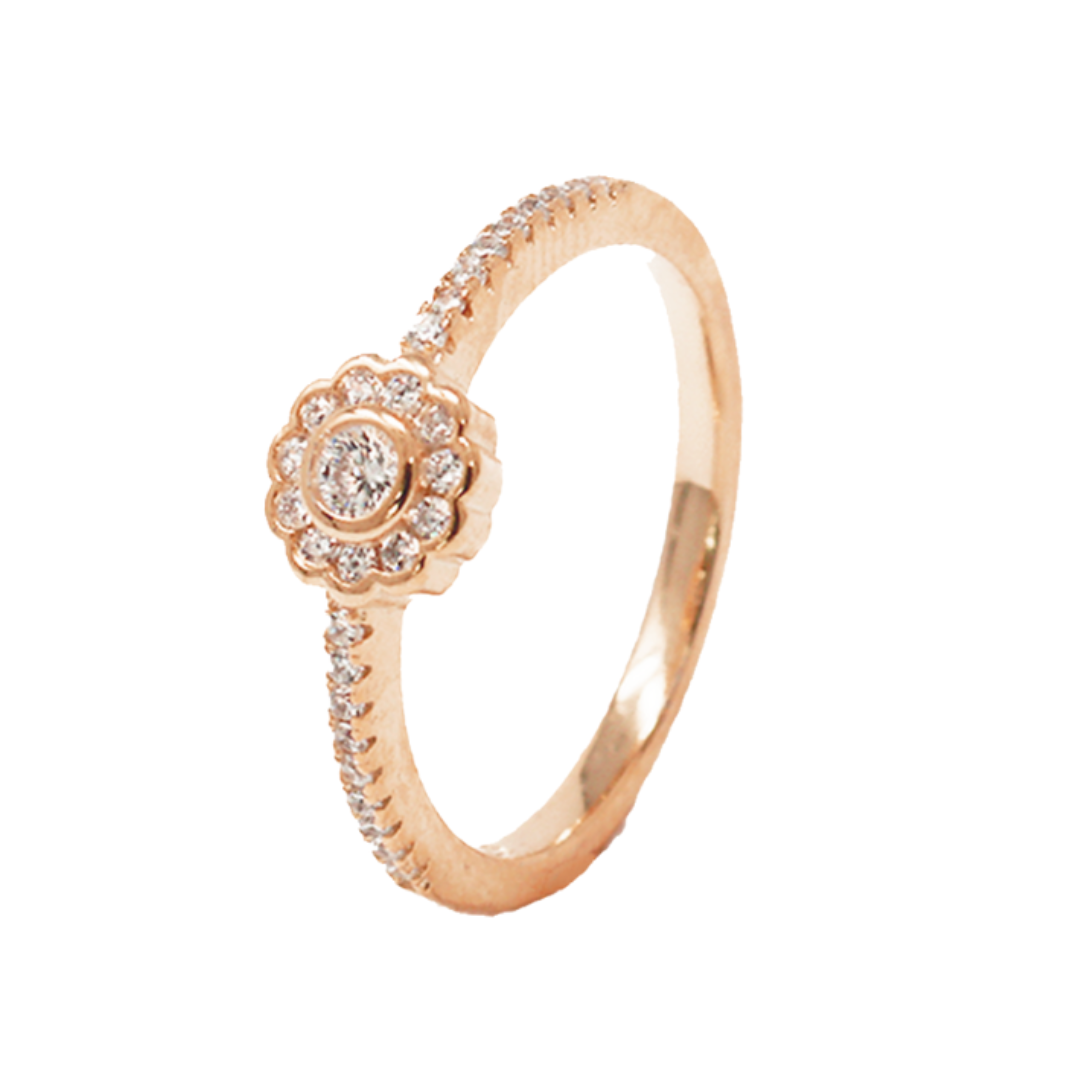 ROSE GOLD FLOWER RING